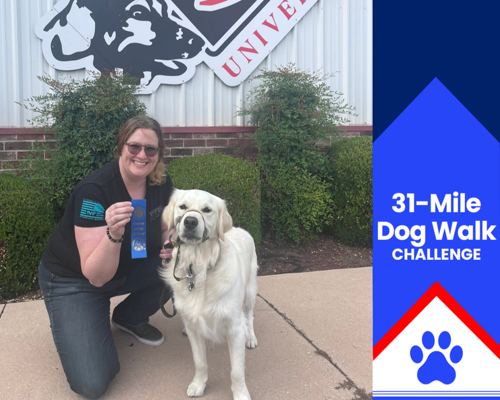 Debra Hogue and Marley — ACS 31-Mile Dog Walk Certificate of Appreciation